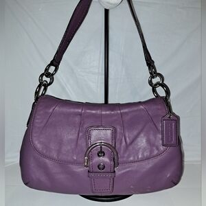 Y2K Coach SOHO - Purple Pleated Leather